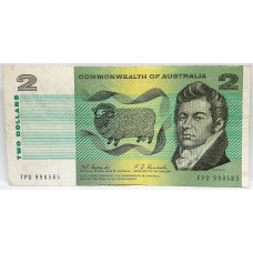 AUSTRALIA 1967 . TWO 2 DOLLAR BANKNOTE . COOMBS/RANDALL